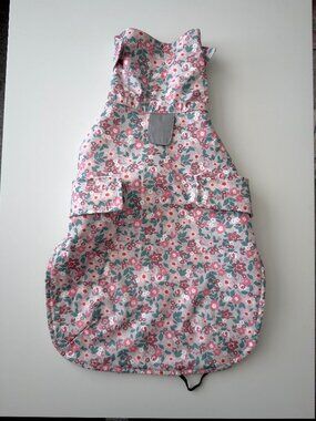 Zara rubberized ditzy floral dog raincoat